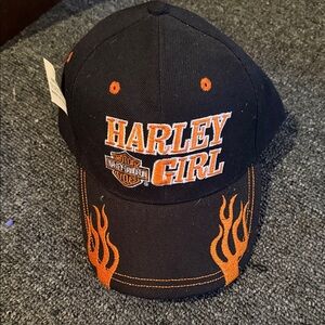 Harley-Davidson Black Cap with Orange Flames